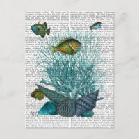 Fish Blue Shells and Corals