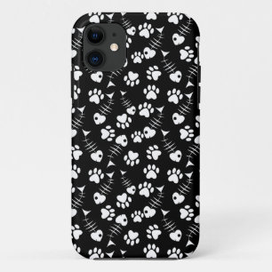 fish bone cat print pattern Case-Mate iPhone case