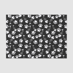 fish bone cat print pattern tissue paper