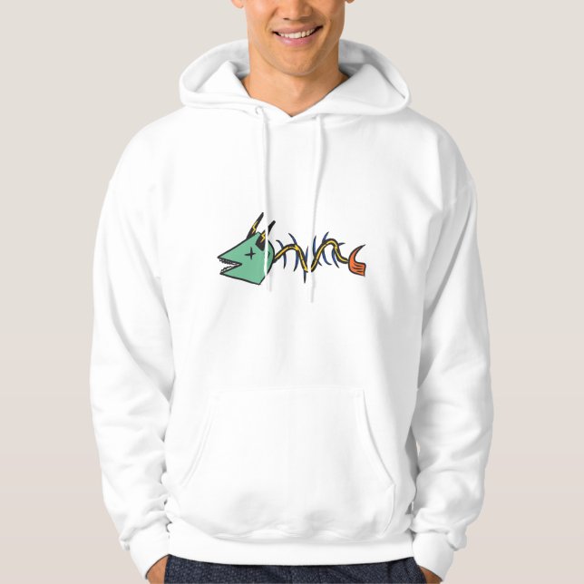 "Fish Bone Lightning" Hoodie (Front)