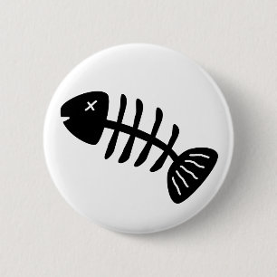Fish Bones 6 Cm Round Badge