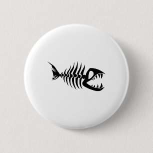 Fish Bones 6 Cm Round Badge