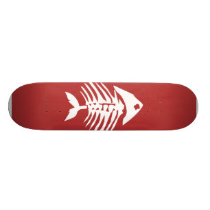 Fish Bones Skeleton Skateboard