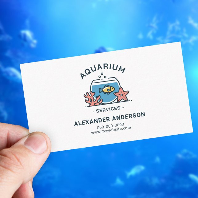 Fish Bowl - Aquarium Services Business Card (Fish Bowl - Aquarium Services Business Card)