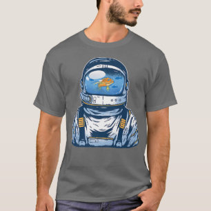 Fish Bowl Astronaut Astral Cosmic Design For Space T-Shirt
