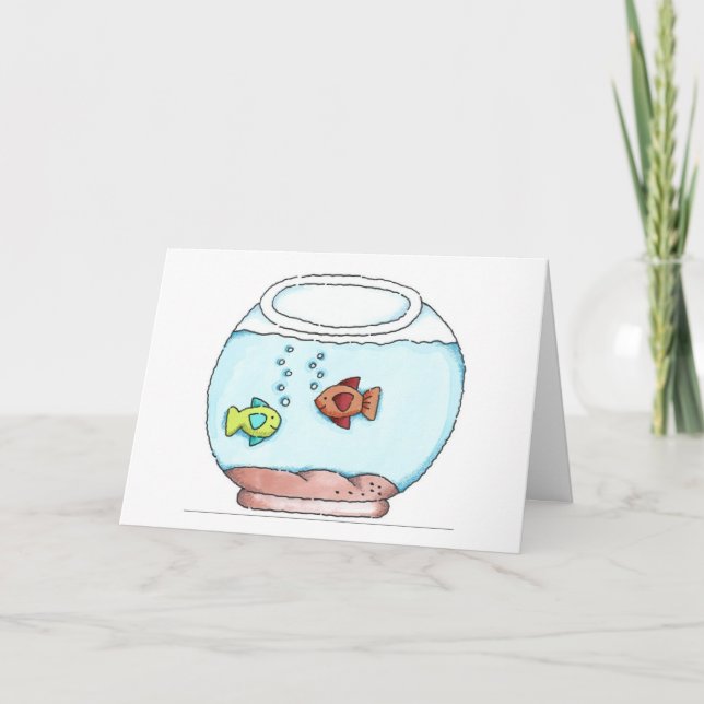 Fish Bowl Birthday Invitation (Front)