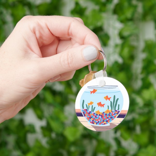Fish Bowl Key Ring (Hand)