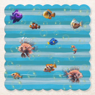 Fish Bowl Paper Coasters