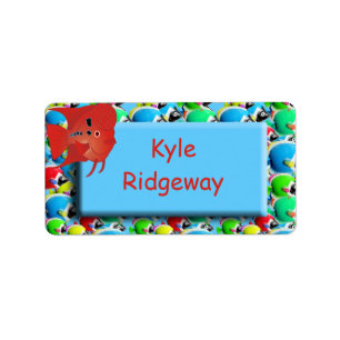 Fish - Boys school name label