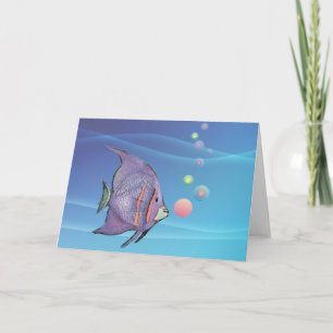 FISH BUBBLE by SHARON SHARPE Card