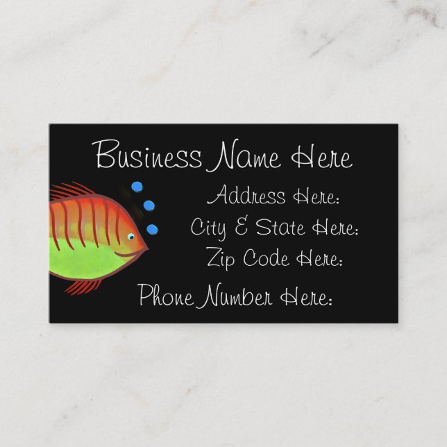 Fish Business Card Sample7 (Front)