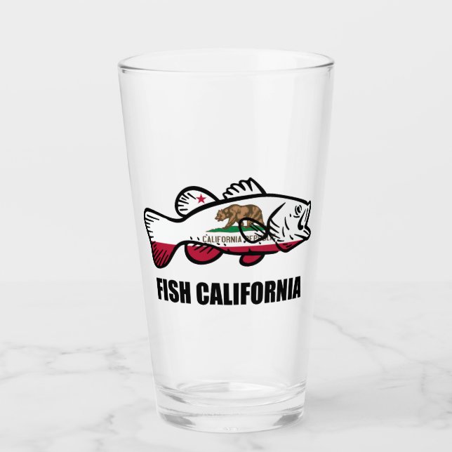 Fish California Bass Glass (Front)