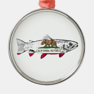 Fish California Trout Metal Tree Decoration
