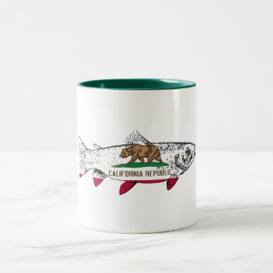 Fish California Trout Two-Tone Coffee Mug