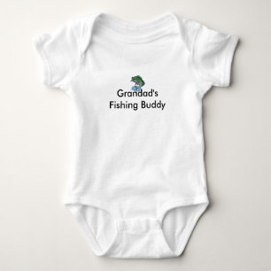 fish_cartoon, Grandad's Fishing Buddy Baby Bodysuit