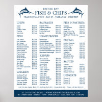 Fish & Chip Shop Restaurant Menu