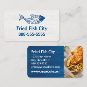 Fish & Chips Seafood Restaurant Nautical Theme Business Card