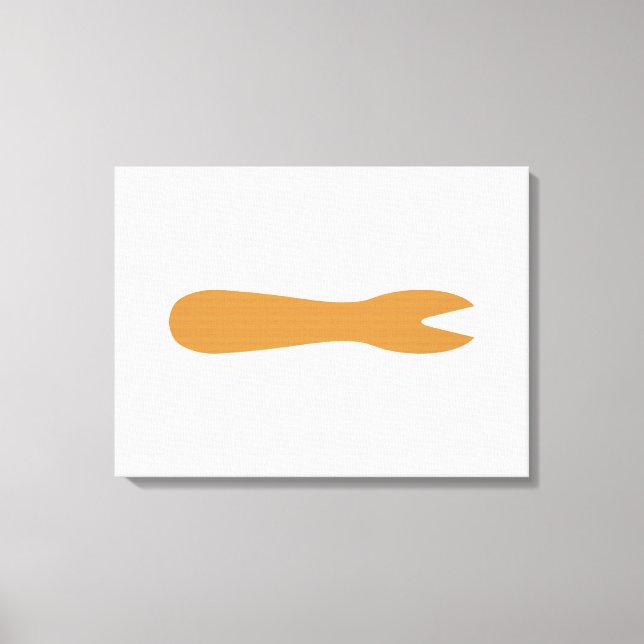 Fish & Chips Shop Wooden Fork Canvas Print (Front)