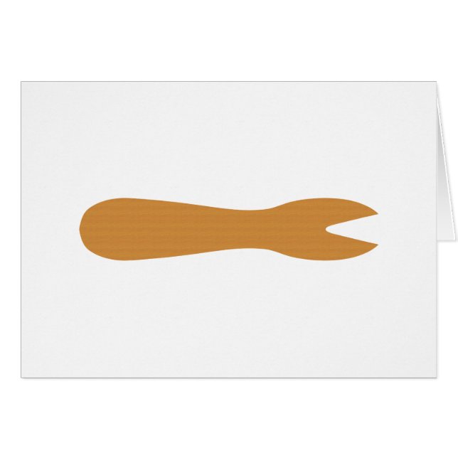 Fish & Chips Shop Wooden Fork Greeting Card (Front Horizontal)