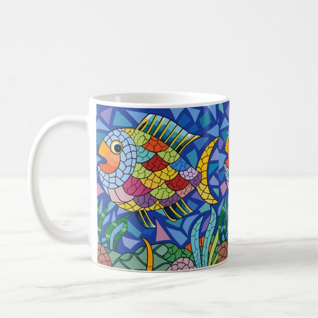 fish colourful coffee mug (Left)