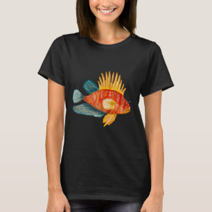 Fish colourful ocean sea a watercolor illustration T-Shirt