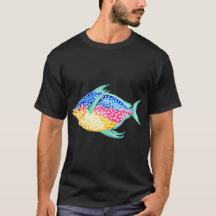 Fish, colourful watercolor, pink, blue, aqua, yell T-Shirt