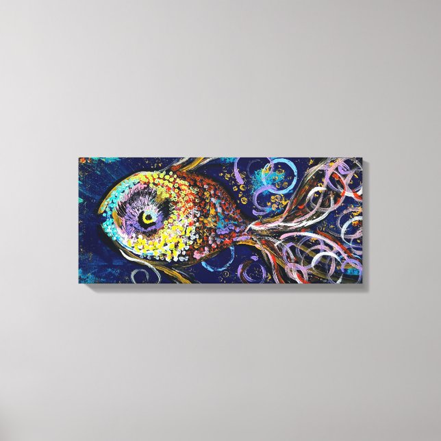 Fish Colourful Wrapped Canvas Print (Front)