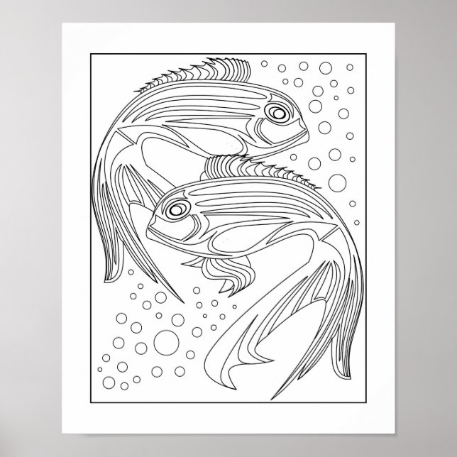 Fish Colouring Poster (Front)