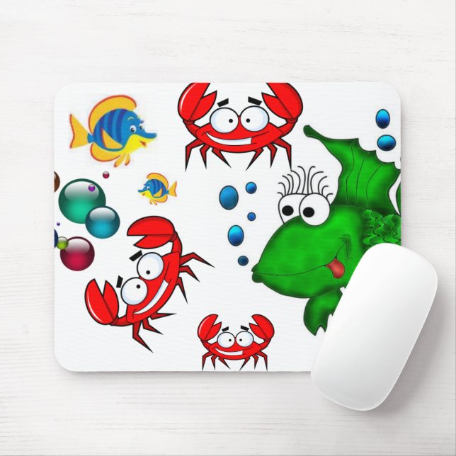 Fish Crab Mouse Pad! Pad (With Mouse)