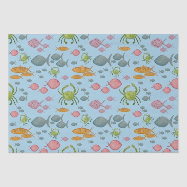 Fish & Crabs  Tissue Paper (Front)