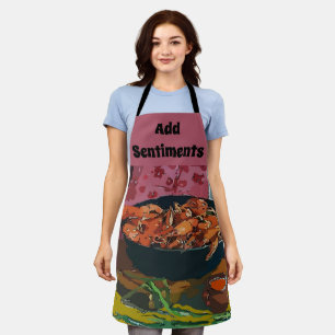Fish, Crayfish  Design edit & add text, Apron