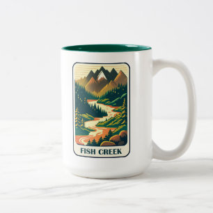 Fish Creek Oregon Colours Two-Tone Coffee Mug