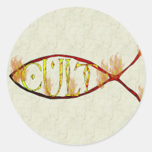 Fish Cult Classic Round Sticker