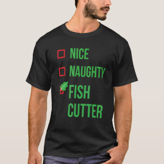 Fish Cutter Funny Pajama Christmas T-Shirt