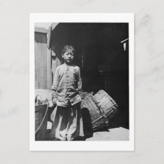Fish Dealer's Daughter - Vintage Photo Postcard