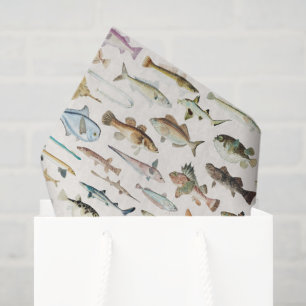 Fish Decoupage Paper, Marine Life Tissue Paper