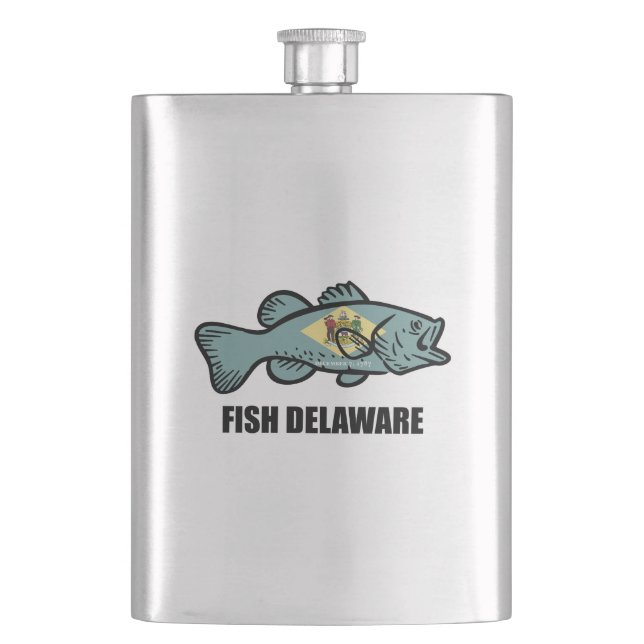 Fish Delaware Hip Flask (Front)