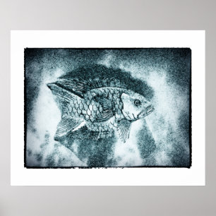 Fish - digi & photo ink art (Poster) Poster
