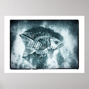 Fish - digi & photo ink art (Poster) Poster