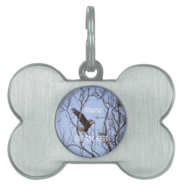 Fish Dinner Delivery Painterly Pet ID Tag (Front)