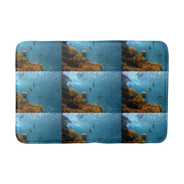 Fish Dive Swim Beach Custom Personalise DIY Home Bath Mat (Front)