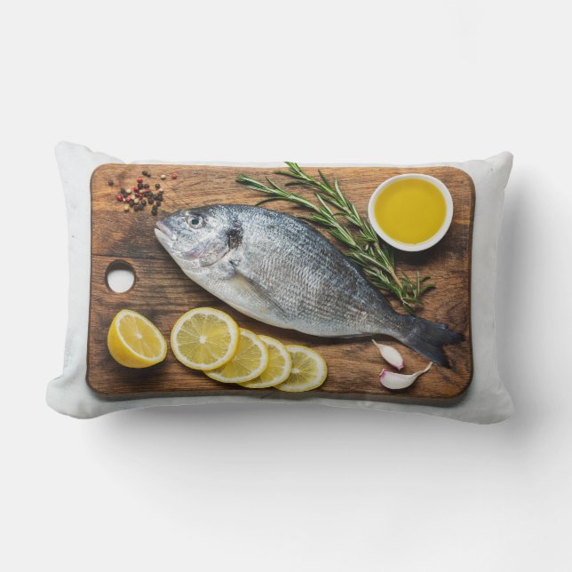 Fish Dorado Lumbar Cushion (Front)