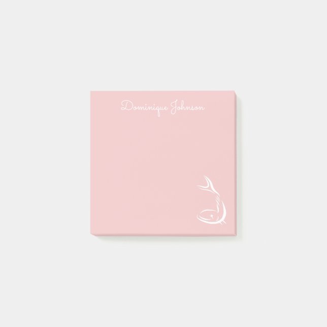 Fish Drawing Personalised Post-It® Notes (Front)