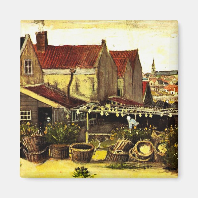 Fish Drying Barn by Vincent van Gogh Magnet (Front)