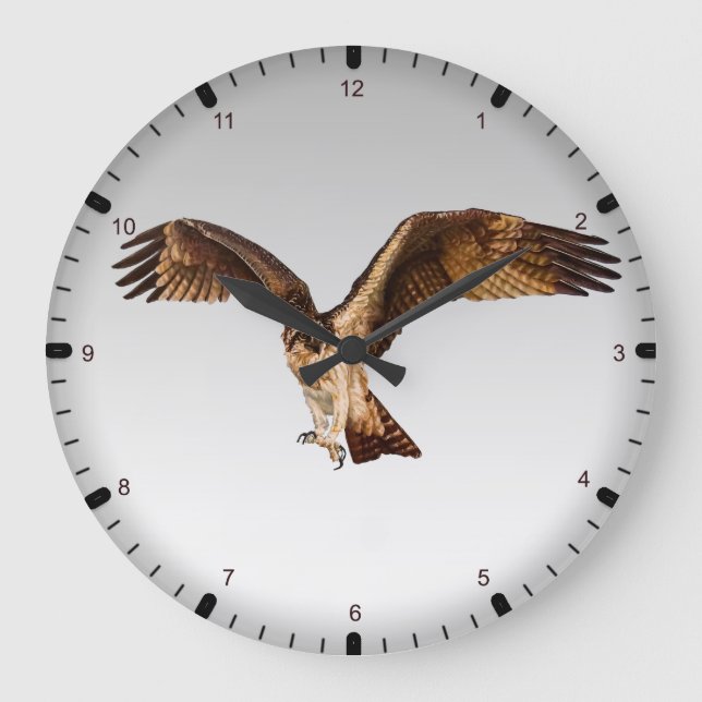 Fish eagle large clock (Front)