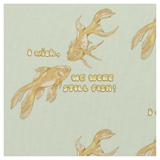 Fish evolution funny goldfish fabric (Close Up)