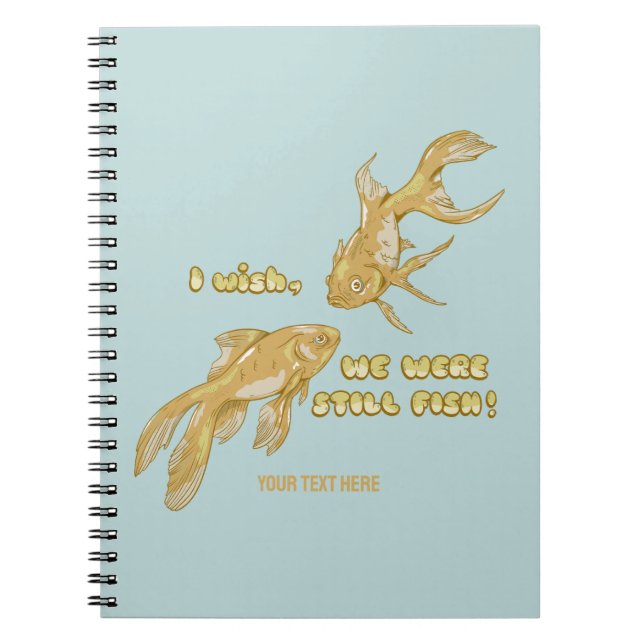 Fish evolution funny goldfish notebook (Front)