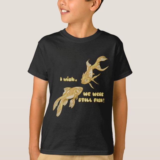 Fish evolution funny goldfish T-Shirt (Front)