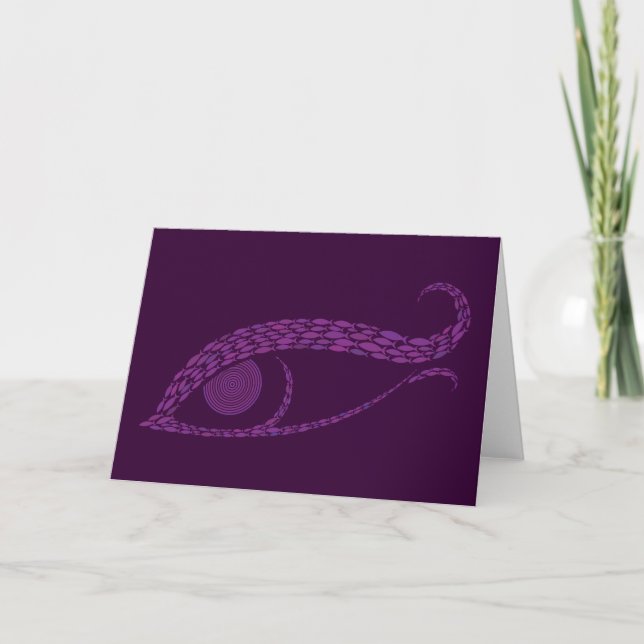 Fish Eye Abstract Art Card (Front)