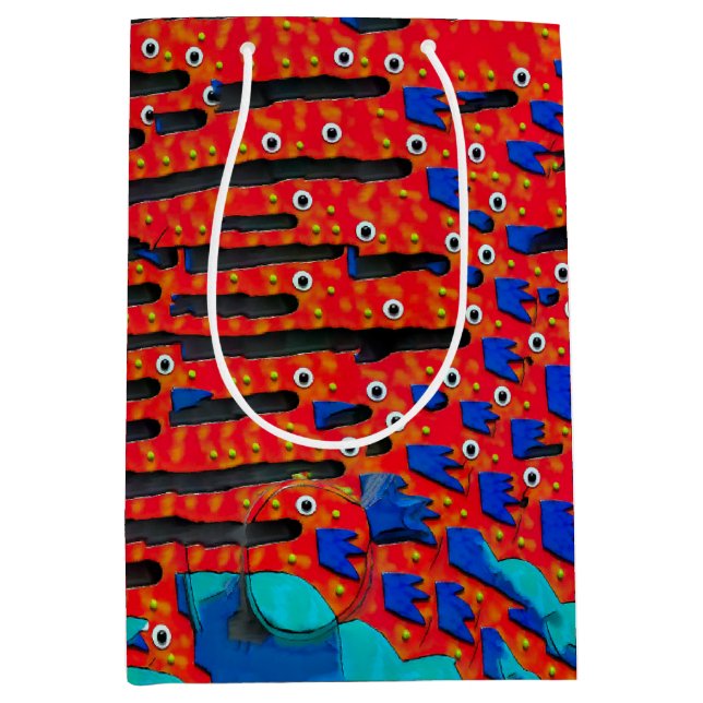 Fish Eye Abstract   Medium Gift Bag (Front)